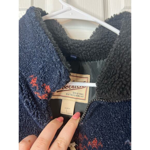 Vintage 90’s Woolrich Full Zip Floral Printed Sweater/ Jacket Sz: Large - Picture 3 of 6